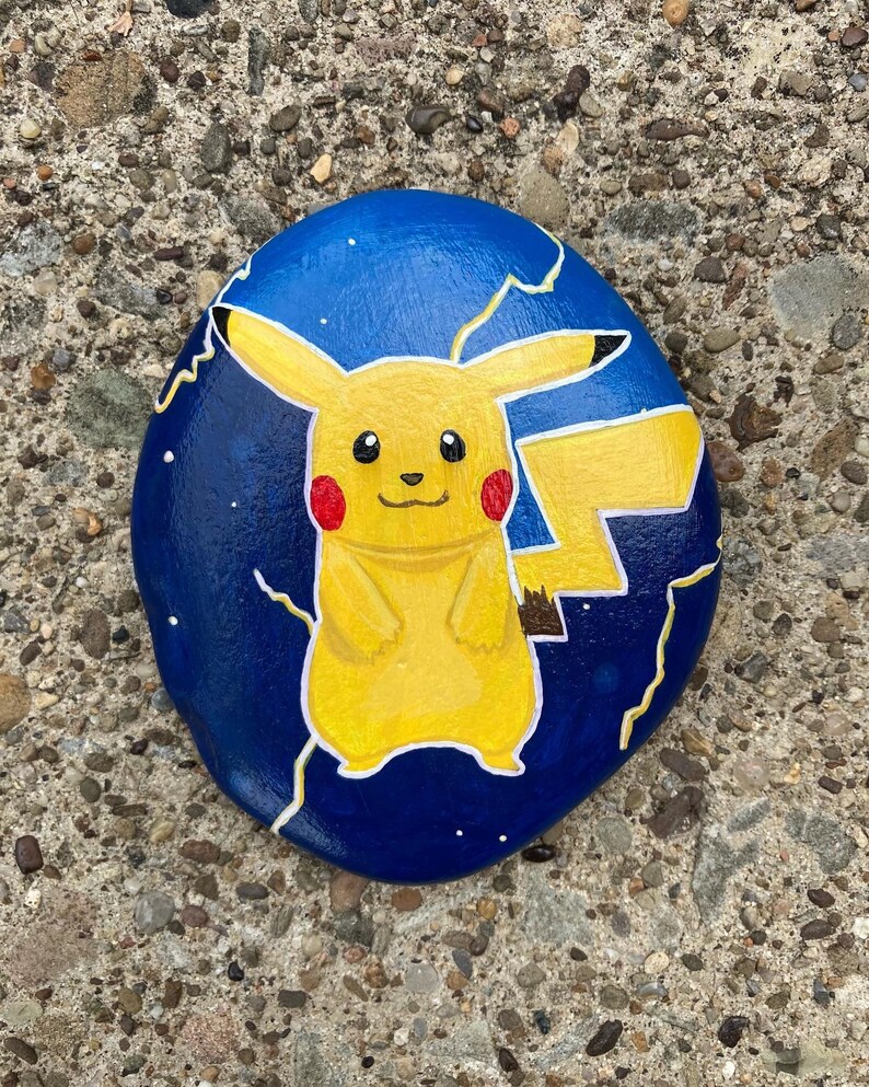 Pokemon Painted Rock Garden Decor Yard Art Home Decor - Etsy