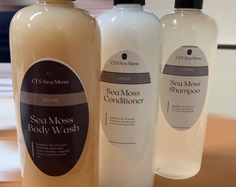 Sea Moss Shampoo, Spülung und Spülung