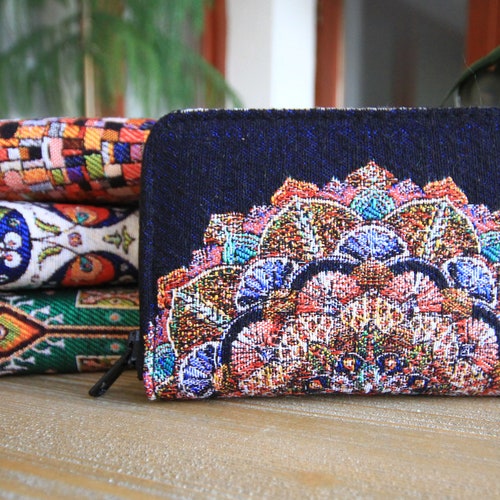 Small Boho Wallet Handmade Fabric Wallet Women's Wallet Etsy