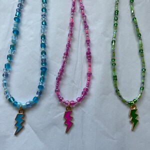 Powerpuff Girls inspired necklace / seed bead / multiple necklaces / beaded colorful necklace / gifts for her / gifts for best friends/ gift