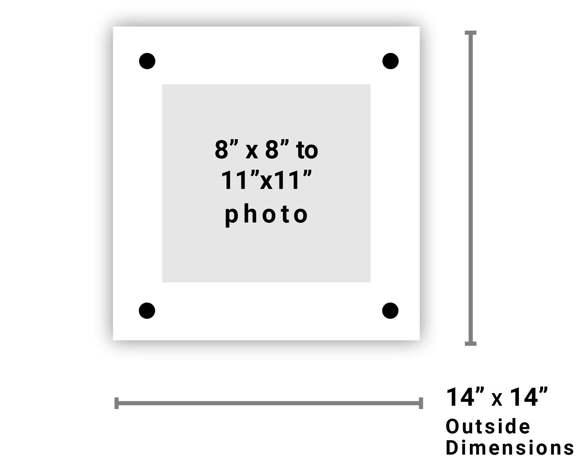 8x8 to 11x11 Square Acrylic Floating Frame Etsy