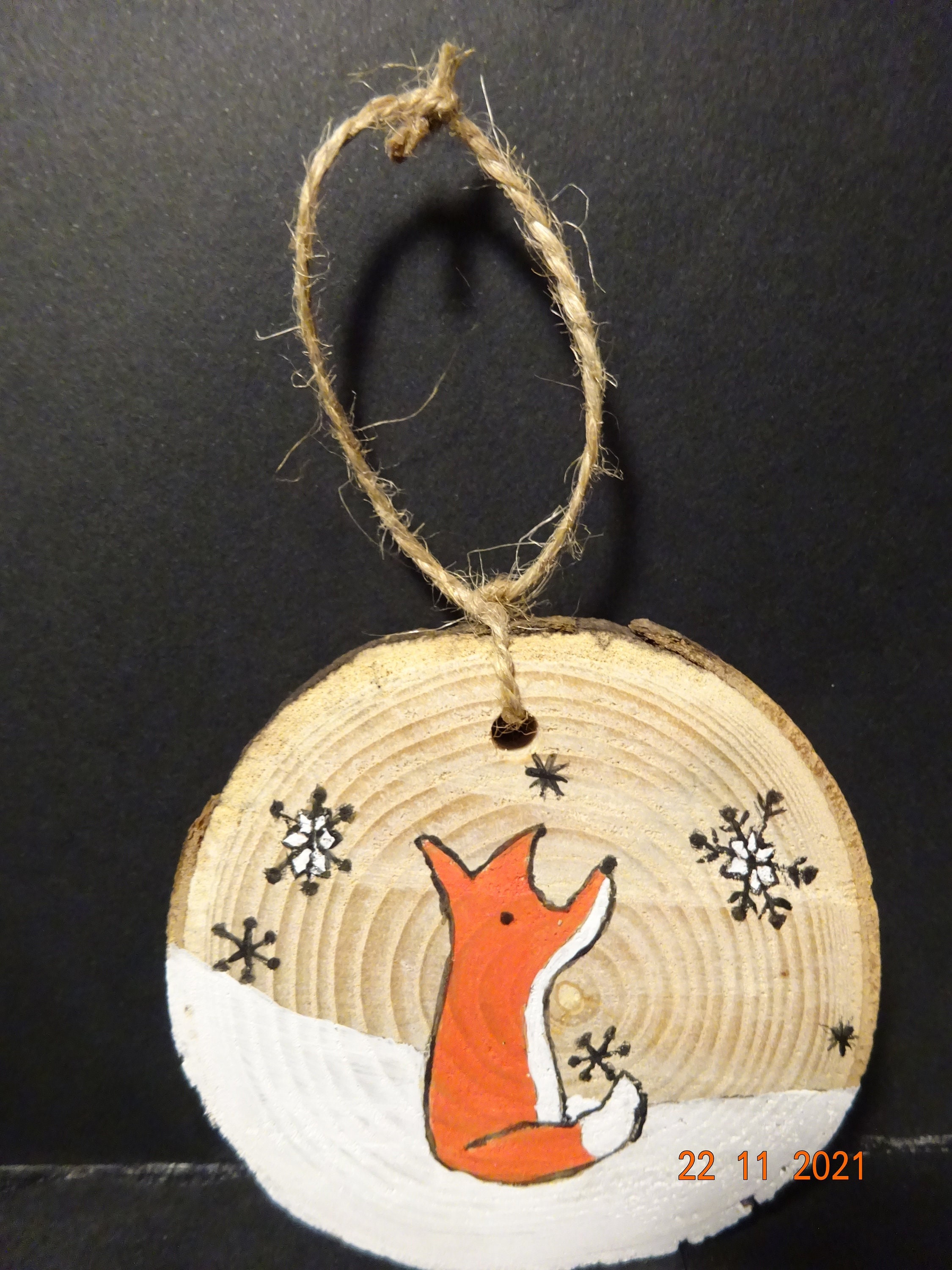 Suspention Rondin Renard en Bois