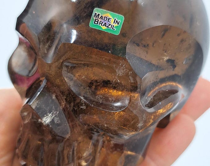 Master Carver Smoky Citrine Skull