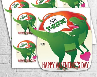 INSTANT DOWNLOAD - You're T-RIFIC - Valentine's Card - Gift Tag