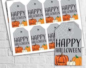 INSTANT DOWNLOAD - Pumpkins Halloween Gift Tags