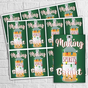 INSTANT DOWNLOAD - Making Spirits Bright - Holiday Gift Tags