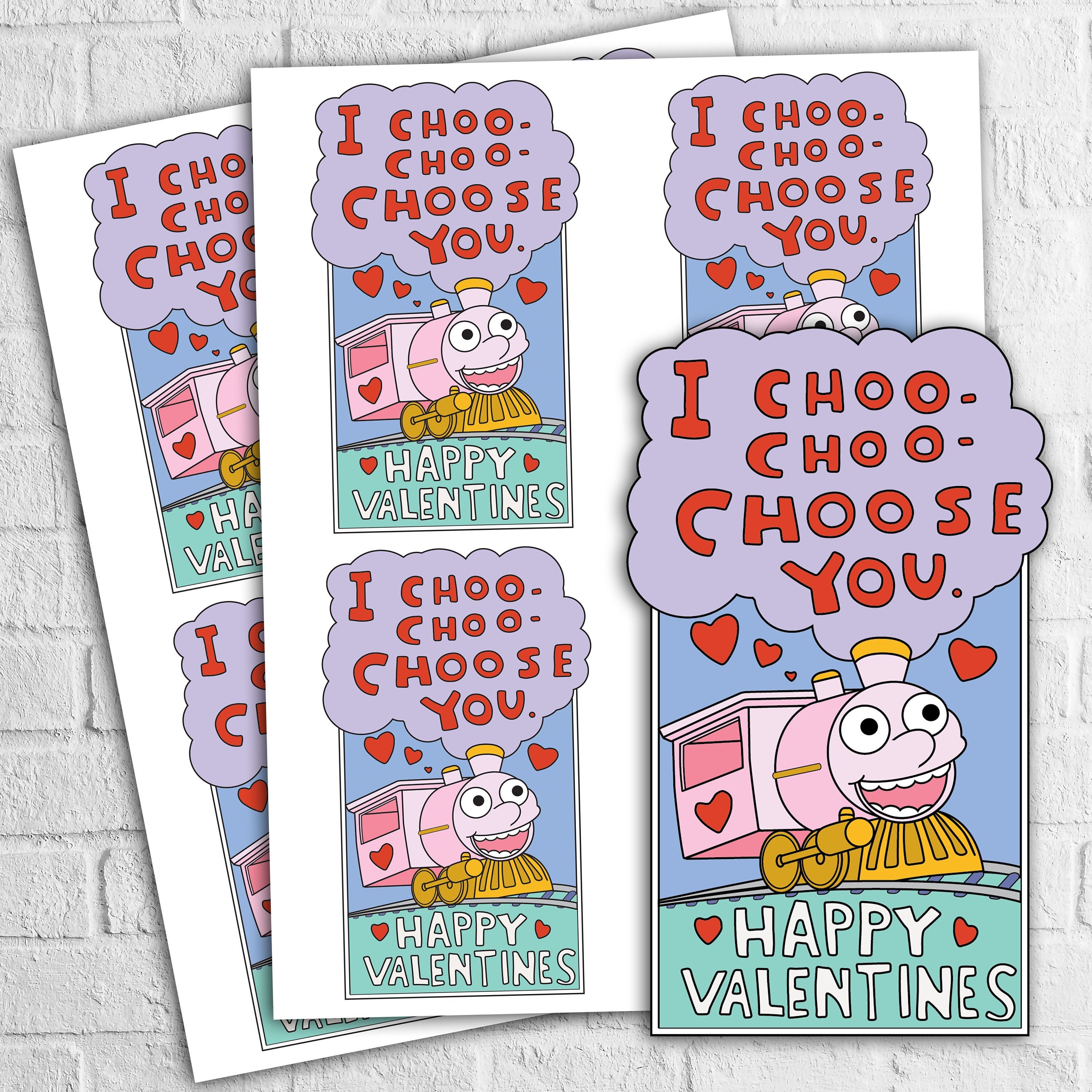INSTANT DOWNLOAD - I Choo-choo-choose You. - Valentine Card