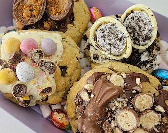 Chunky Canadian style cookies with filling. Letterbox friendly, perfect for Easter gift.