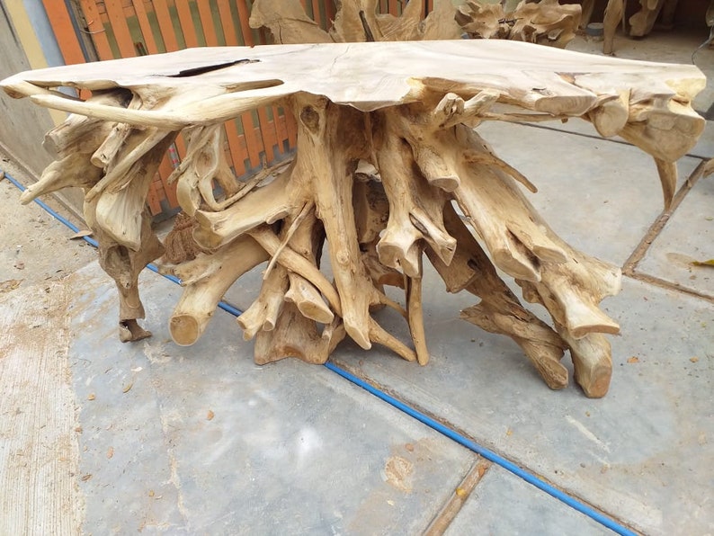 Bleach Teak Root Console Table High Quality Legal Teak Root Etsy