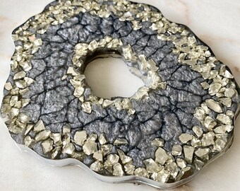 Silber Geode Resin Untersetzer