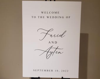 Sjabloon modern welkomstbord bruiloft: minimalistisch evenementdecor (digitale download)