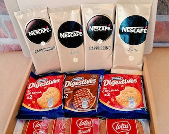 Ultimate Coffee & Biscuit Lover giftset - personalised | Nescafe | Digestives | Cappuccino | Biscoff | Latte | Birthday Gift | Get Well Soon