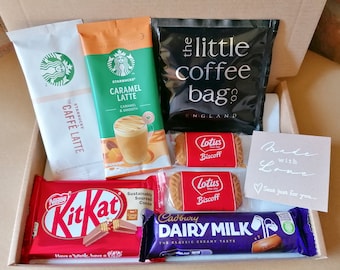 Ultimate Starbucks Coffee Lover & Chocolate Letterbox Gift - personalised | Coffee Gift Set | Cadburys and KitKat | Loftus | Thoughtful Gift