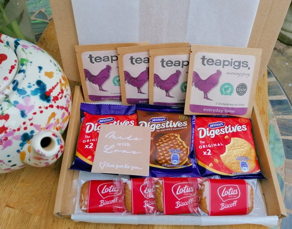 Yorkshire Tea & Biscuit Letterbox Giftset With Personalised Card