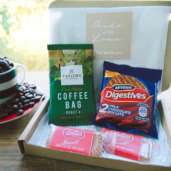 Coffee & Biscuit Letterbox giftset - personalised Gift | Food and Drink | Digestive | Biscoff