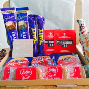 Set de regalos de buzón para amantes del chocolate caliente y el té - Personalizado
