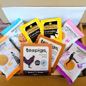 Ultimate Posh Tea Gift Set - Twining&#39;s Everyday and Teapigs Brew in a personalised letterbox giftset | Tea Present | Birthday |Afternoon Tea