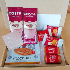 Ultimate Costa Coffee letterbox giftset - personalised | Creamy Cappuccino | Stroopwafel | Biscoff | Caramel | Birthday | Christmas Gift