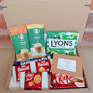Ultimate Starbucks Coffee Lover & Chocolate Letterbox Gift - personalised | Coffee Gift Set | Cadburys and KitKat | Loftus | Thoughtful Gift