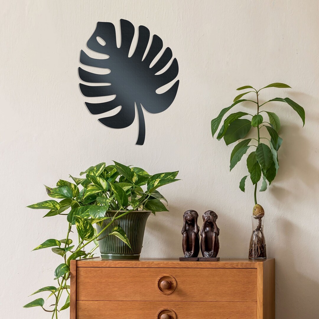 Monstera Leaf Metal Wall Art: Tropical Home Decor - Etsy