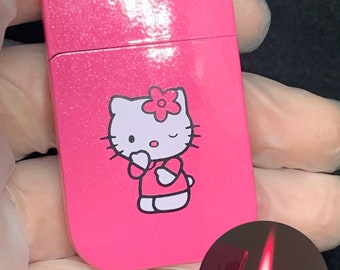 Pink-Flamed Hello Kitty Lighter Gifts For Her/Valentines Day Gifts