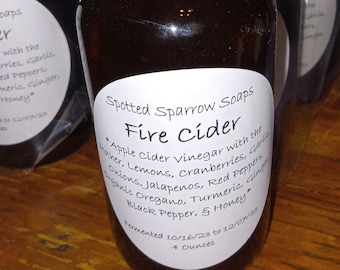 Fire Cider, fermented, cold and allergy comfort