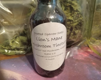 Lion's Mane Mushroom Tincture, mushroom tincture, lion's Mane