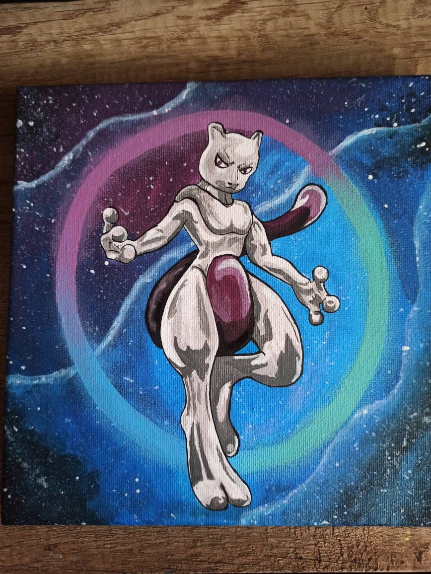 Mewtwo With Glow in the Dark Details Pokemon Fan Art -  Denmark