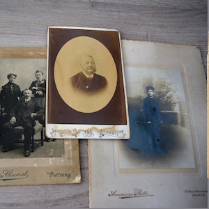 Set of 5 antique french photos