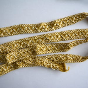 French vintage Gimp trim passementerie, light beige bordo braid trim, haberdashery trimmings curtains, upholstery fabrics