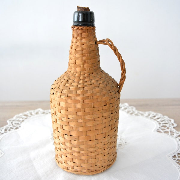 Wicker Bottle Etsy