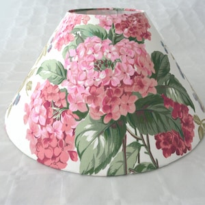 Decorative lampshade vintage hydrangea pattern, flowers lampshade, handcrafted