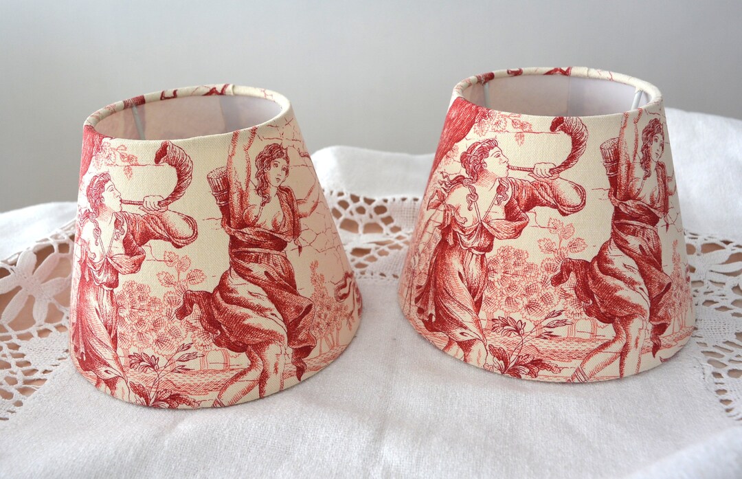 Pair of Lampshades Vintage Toile De Jouy Lampshades Etsy