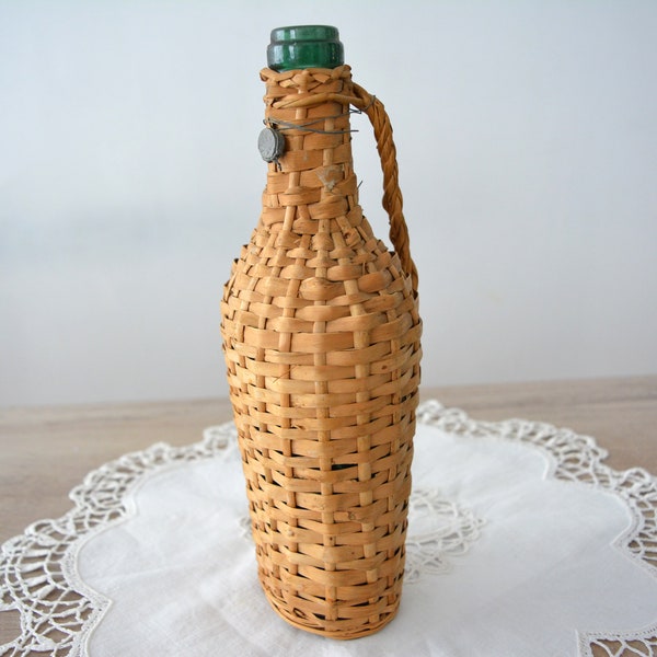 Wicker Bottle Etsy