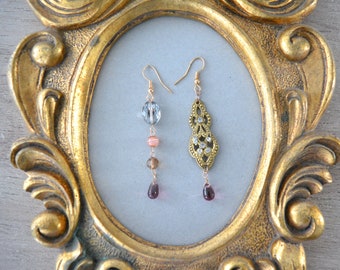 Vintage earrings, handmade jewelry