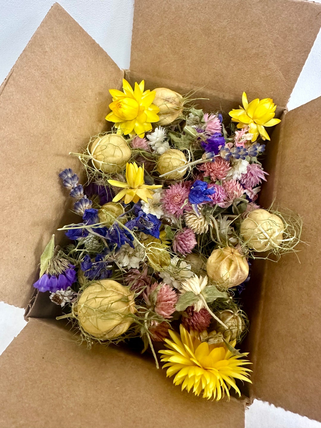 Dried Flower Colorful Box/mixed Dried Flowers Confetti/natural Flowers