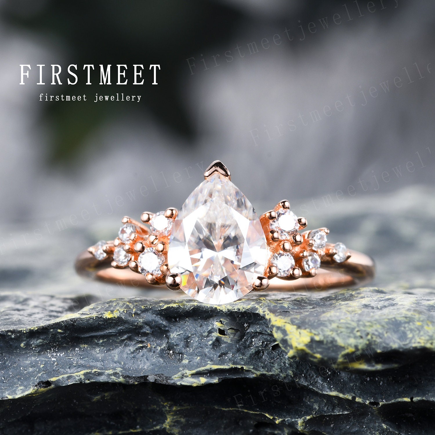 Vintage rose cut on sale diamond ring