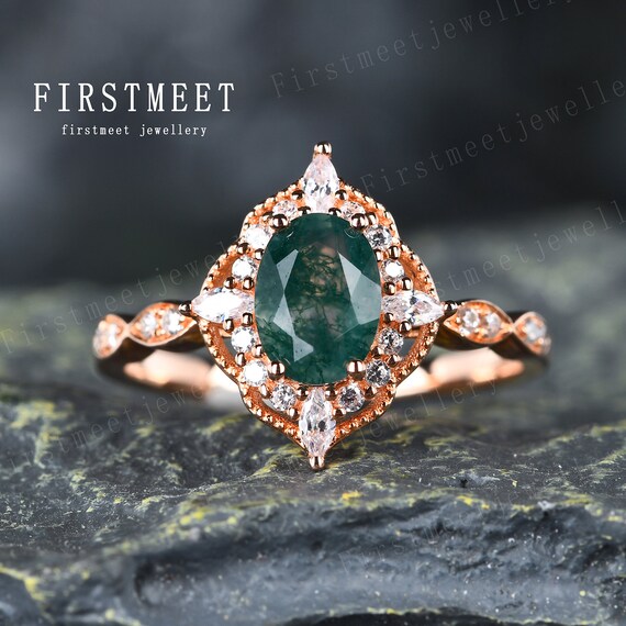 Natural green hotsell diamond engagement ring