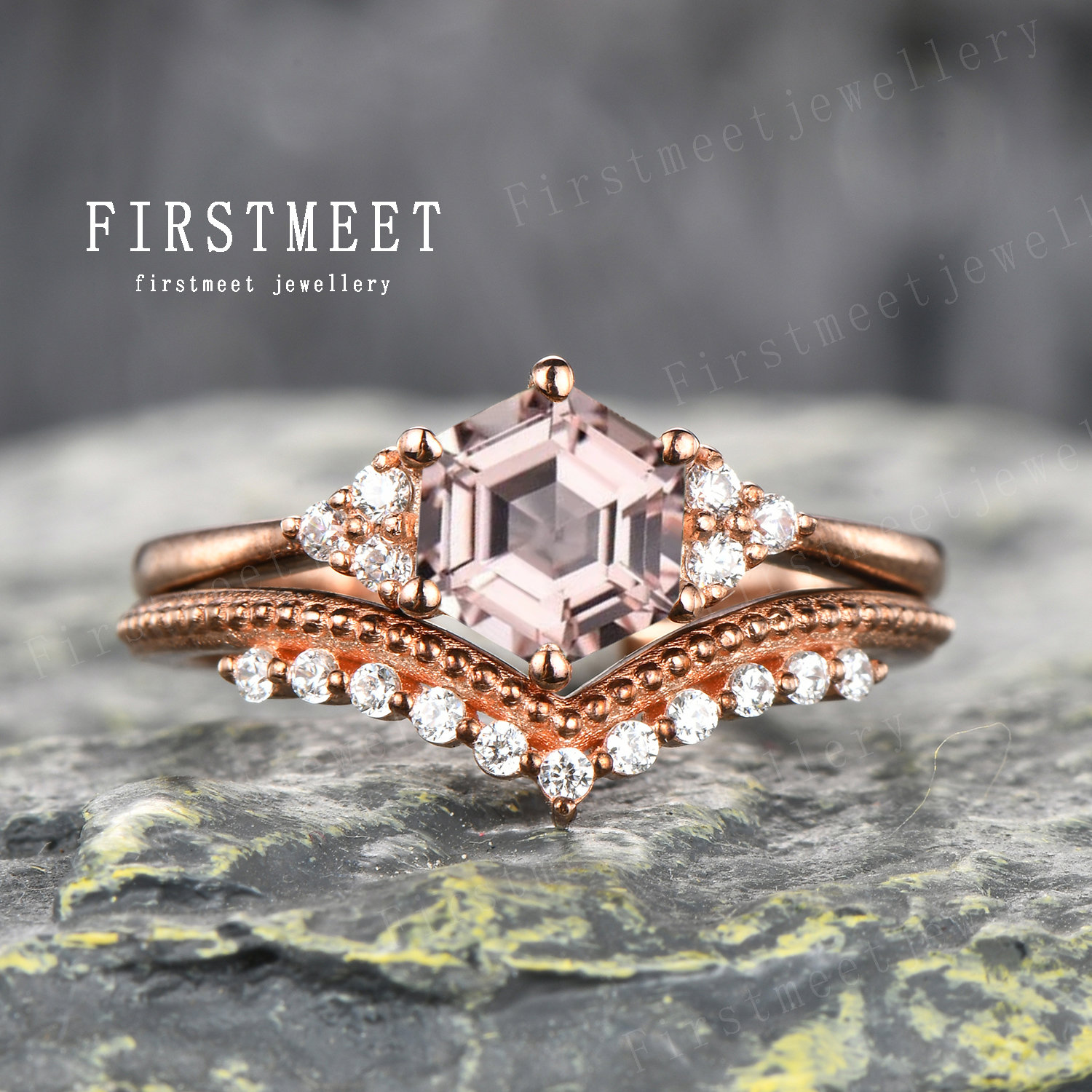 Morganite Band Etsy Australia