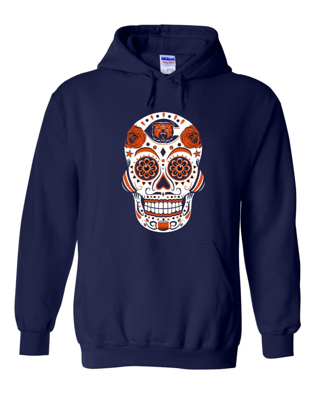 Yellow Sugar Skull Men's Hoodie