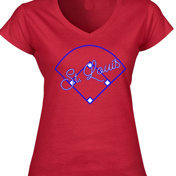 St. Louis Baseball Diamond - Women's V-neck