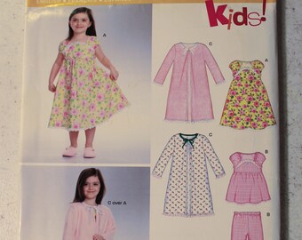1973 McCalls 3798 Sewing Pattern Size 10 Girls Night Gown & Pajamas 1970s Sewing Pattern
