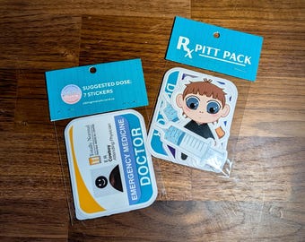 Sticker Multipack Pitt Themed ER Cowboy Huckleberry