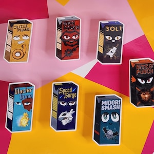 My Juice Academia Stickers | 3 In Juice Box Themed Stickers | Die Cut Weatherproof Waterproof Stickers
