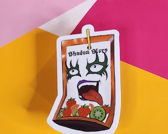 Goth Skateboarder Juice Box Sticker | Waterproof Die Cut Decal