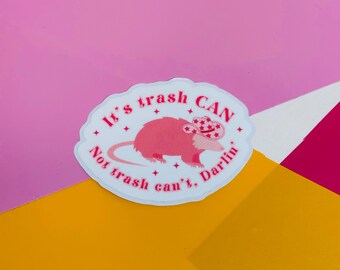 Cowgirl Possum Sticker: Word Art Die Cut Vinyl Decal