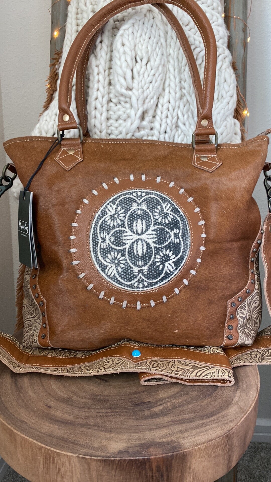 Myra Bag Vintage Cottagecore Leather &hairon Bag - Etsy