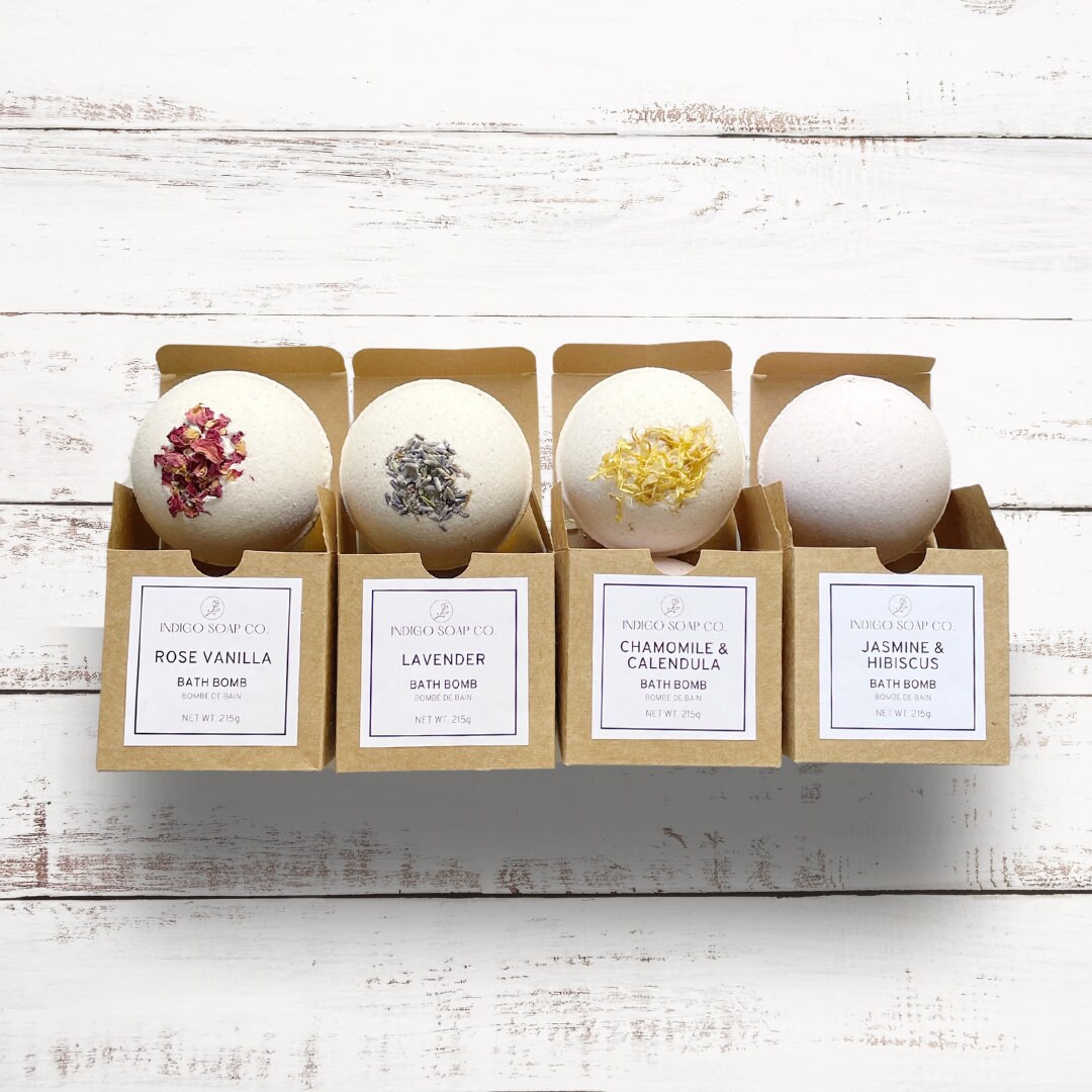All Natural Bath Bombs, Spa Gift, Self Care, Bath Fizz, Herbal Bath Bombs, Vegan, Botanical Bath