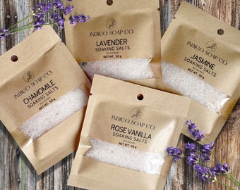 Natural Bath Soaking Salts, Epsom & Pink Salt Bath Salts, Aromatherapy Bath Salt, Lavender, Jasmine, Rose, Chamomile, Spa Salts, Foot soak