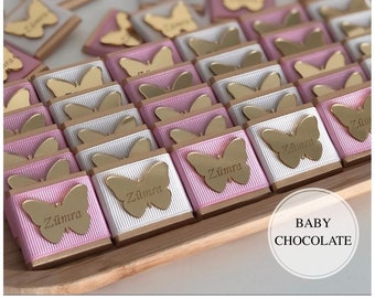 Customized Baby Chocolate, Baby Favors, Baby Girl Chocolate, Baby Boy Chocolate, Baby Gift Chocolate, Baby Shower, High Quality Chocolate